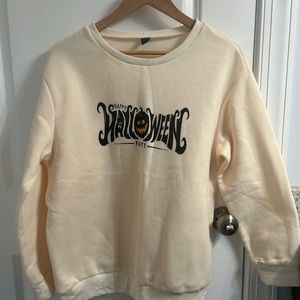 Halloween Print Drop Shoulder Sweatshirt